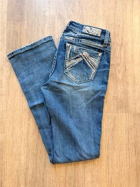 Women's Embellished Pocket Boot Cut Jeans